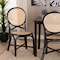 Baxton Studio Ayana Mid-Century Modern Two-Tone Black and Natural Brown Rattan Dining Chair 231-13231-ZORO - alternate 2